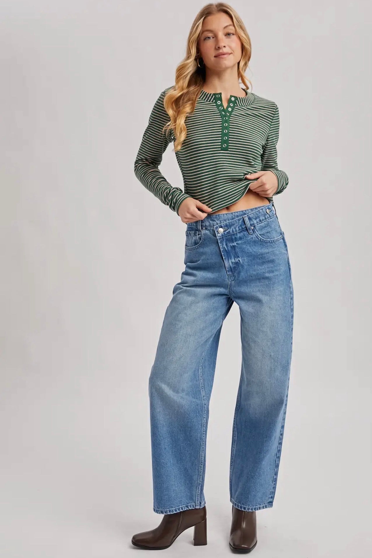 Marla High Rise Crossover Jeans