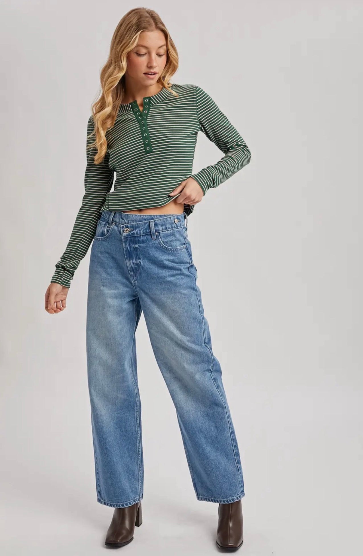 Marla High Rise Crossover Jeans