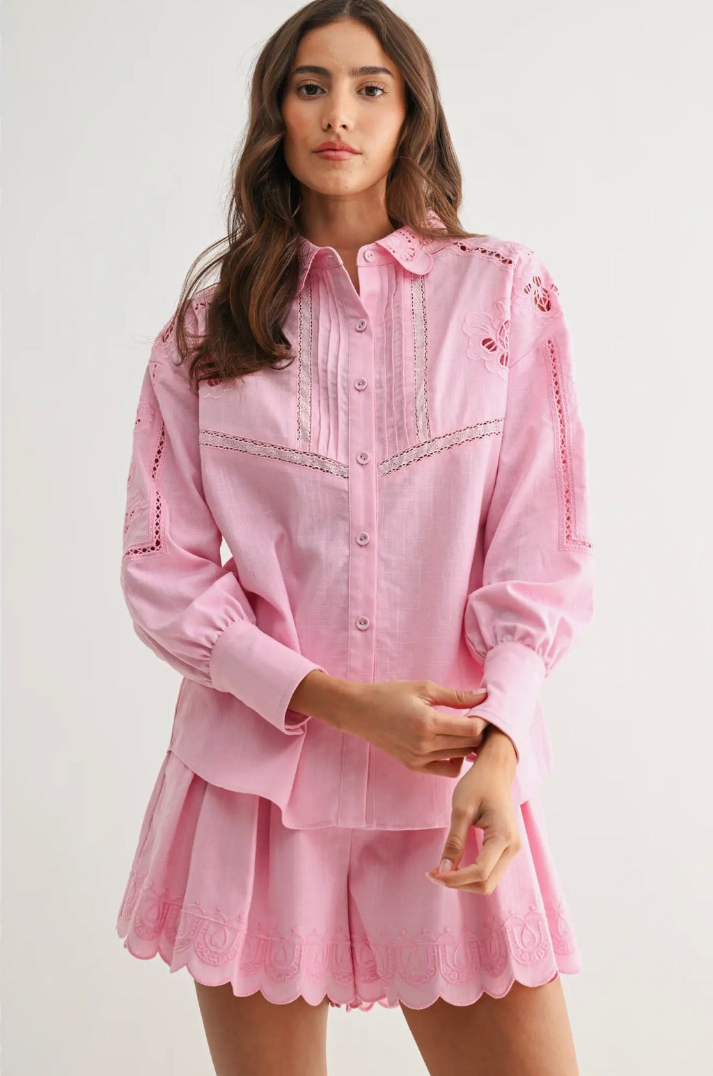 Ari Embroidered Linen Top