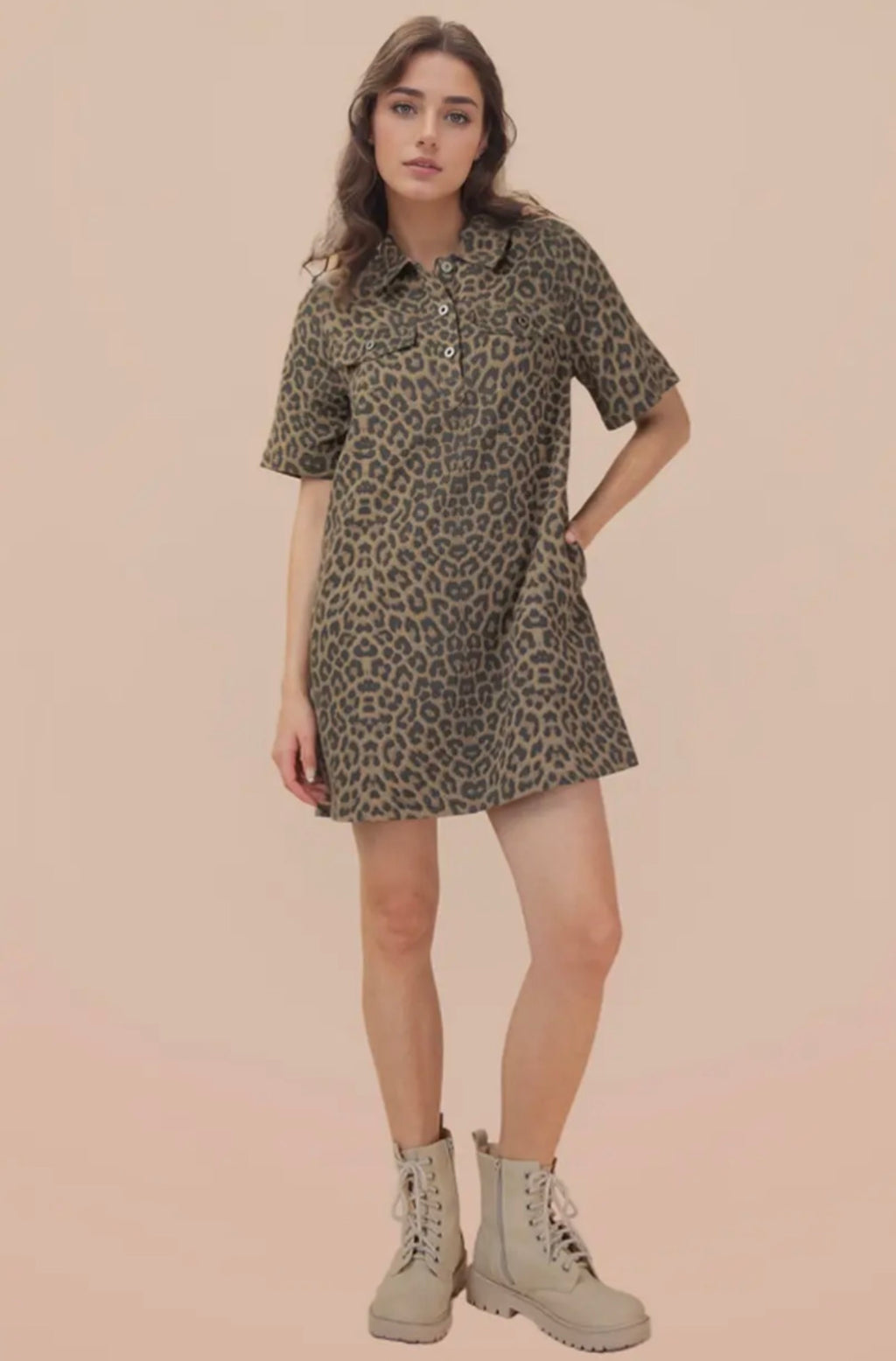 Alina Leopard Mini Dress