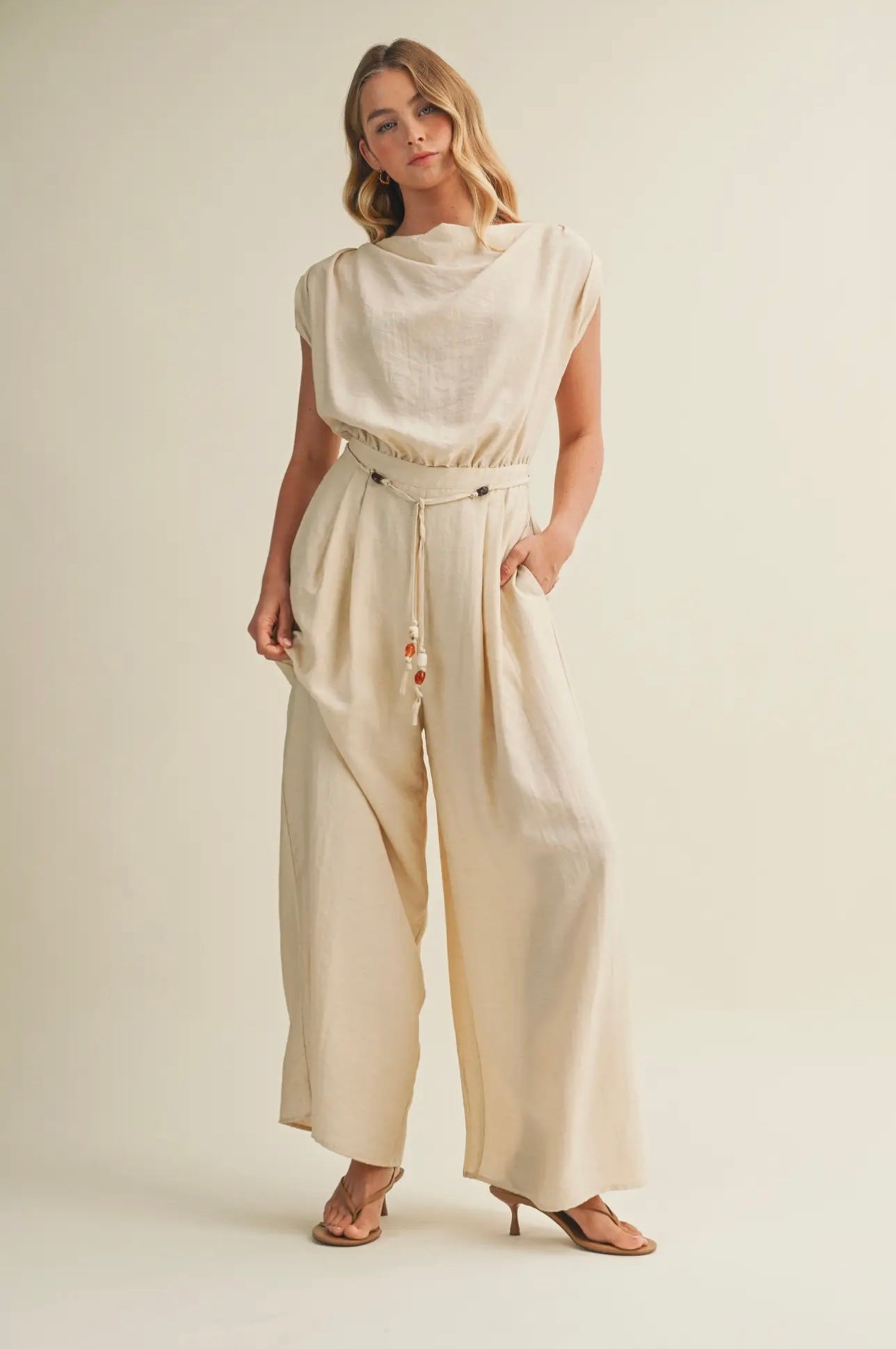 Jane Relaxed Slub Jumpsuit