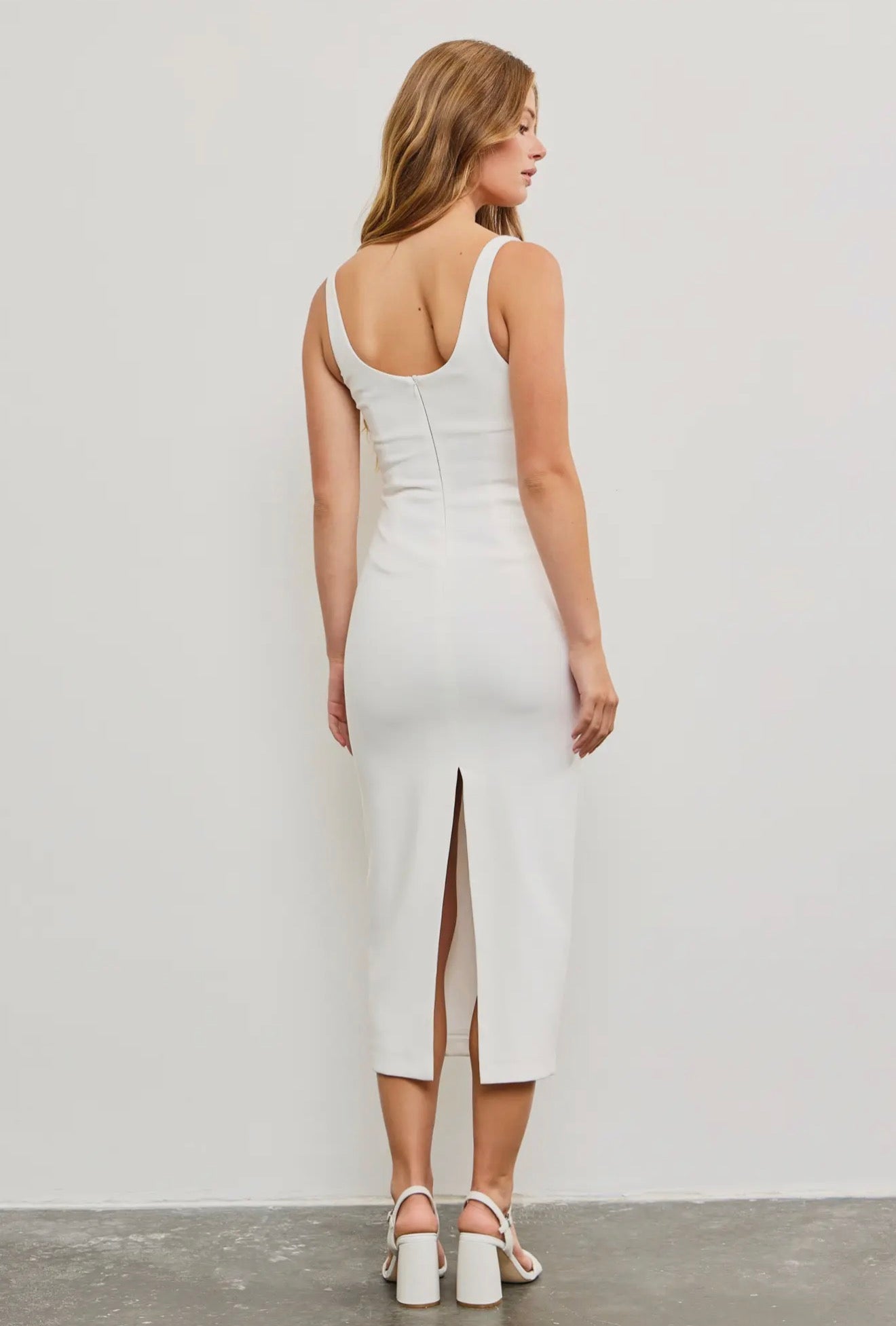 Noa Slit White Dress