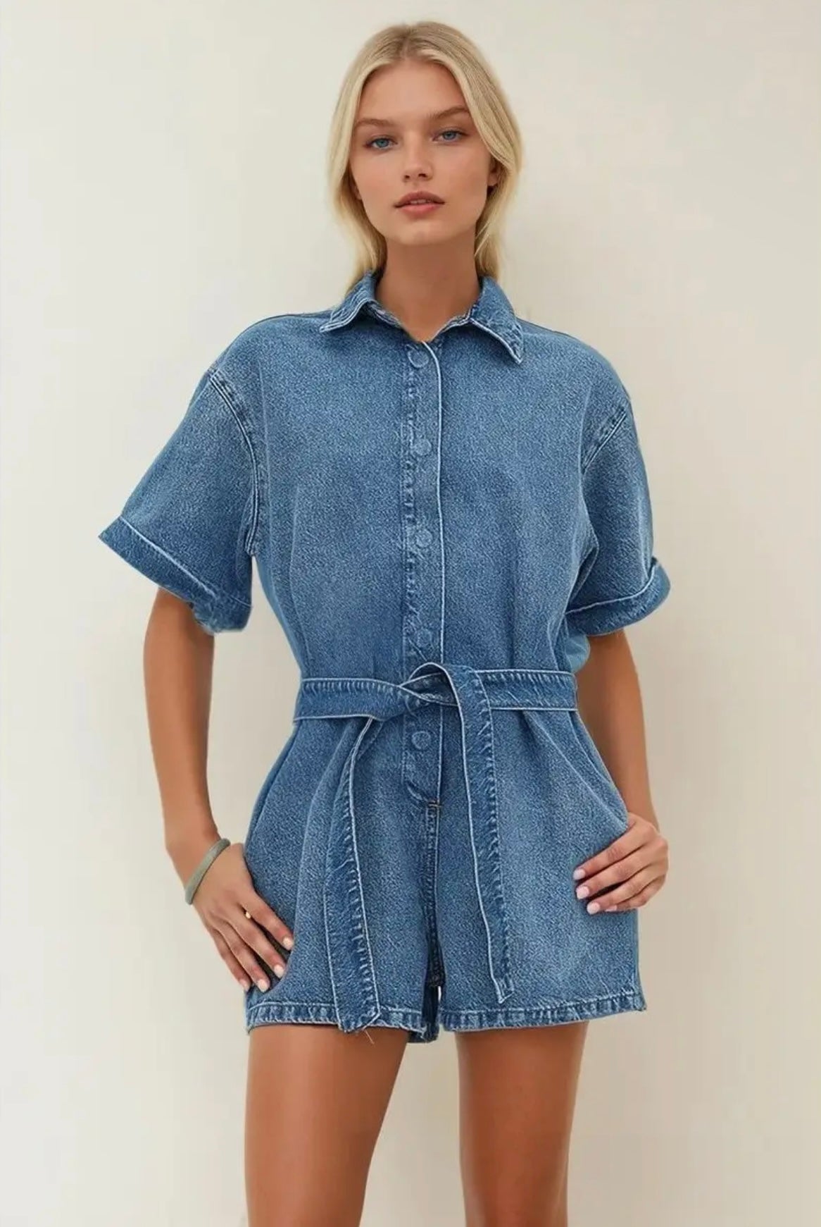 Amira Belted Romper