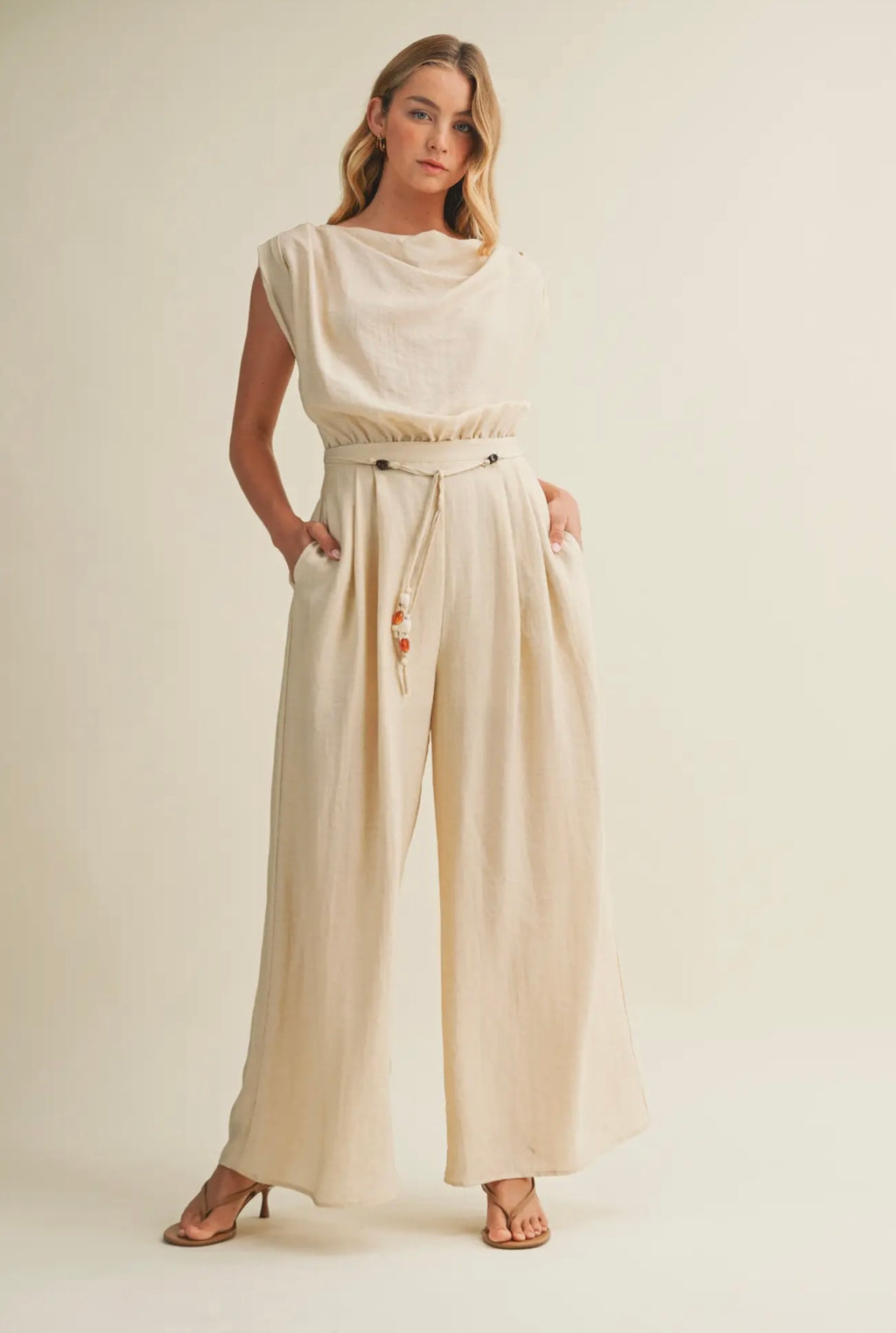 Jane Relaxed Slub Jumpsuit