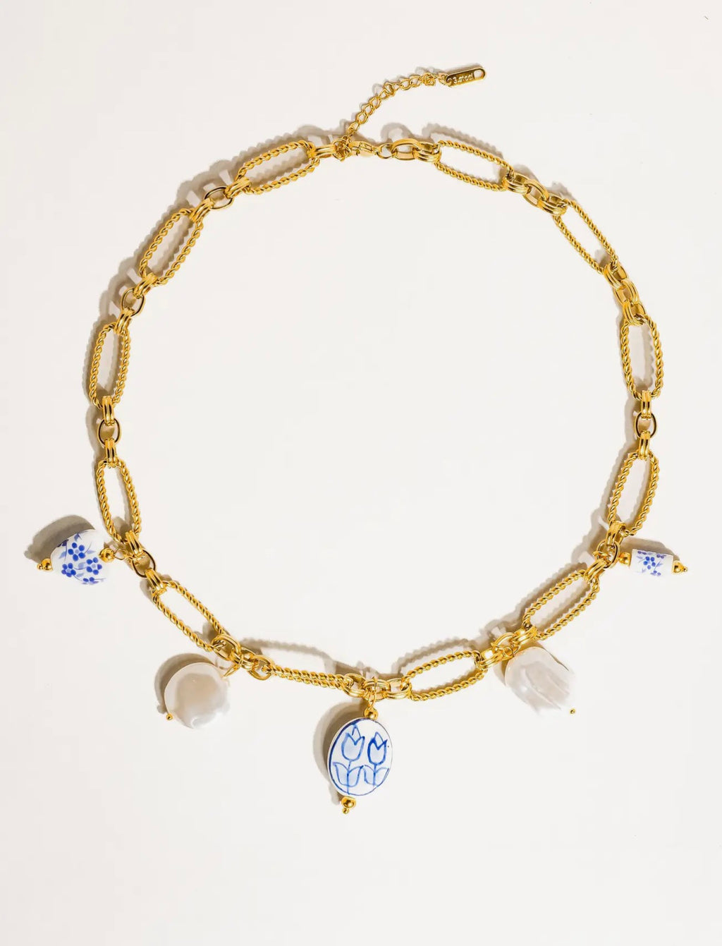Riela Ceramic Floral Chain Necklace
