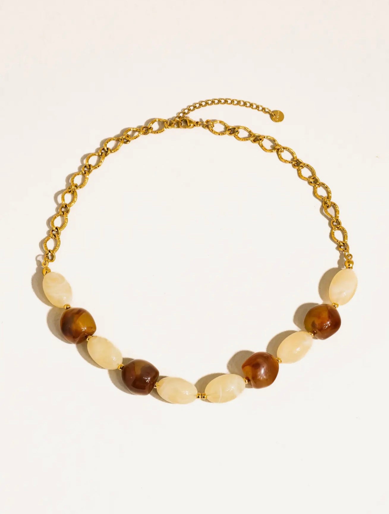 Palm Beaded Chain Necklace
