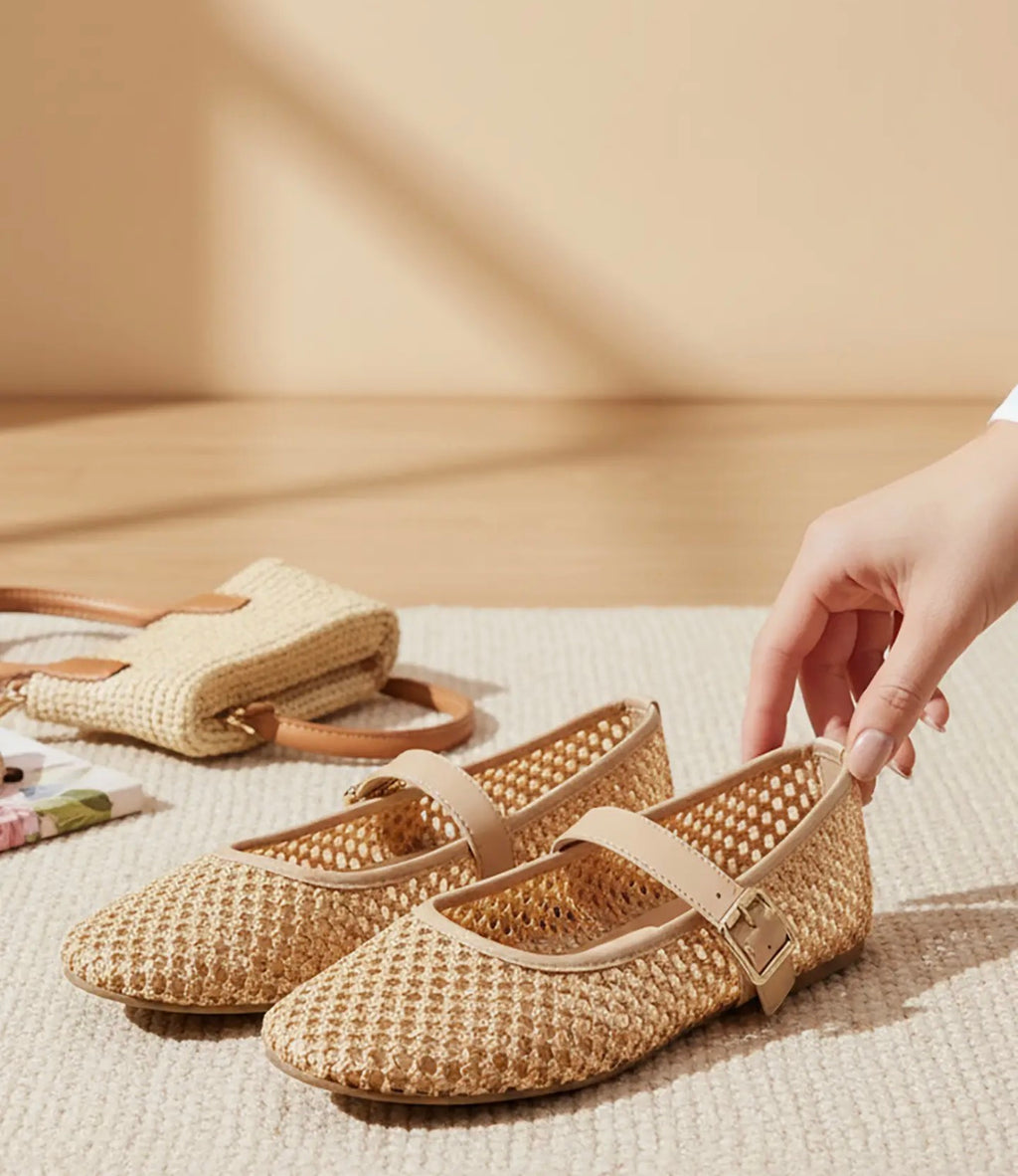 Serene Asymmetrical Wrap Flats