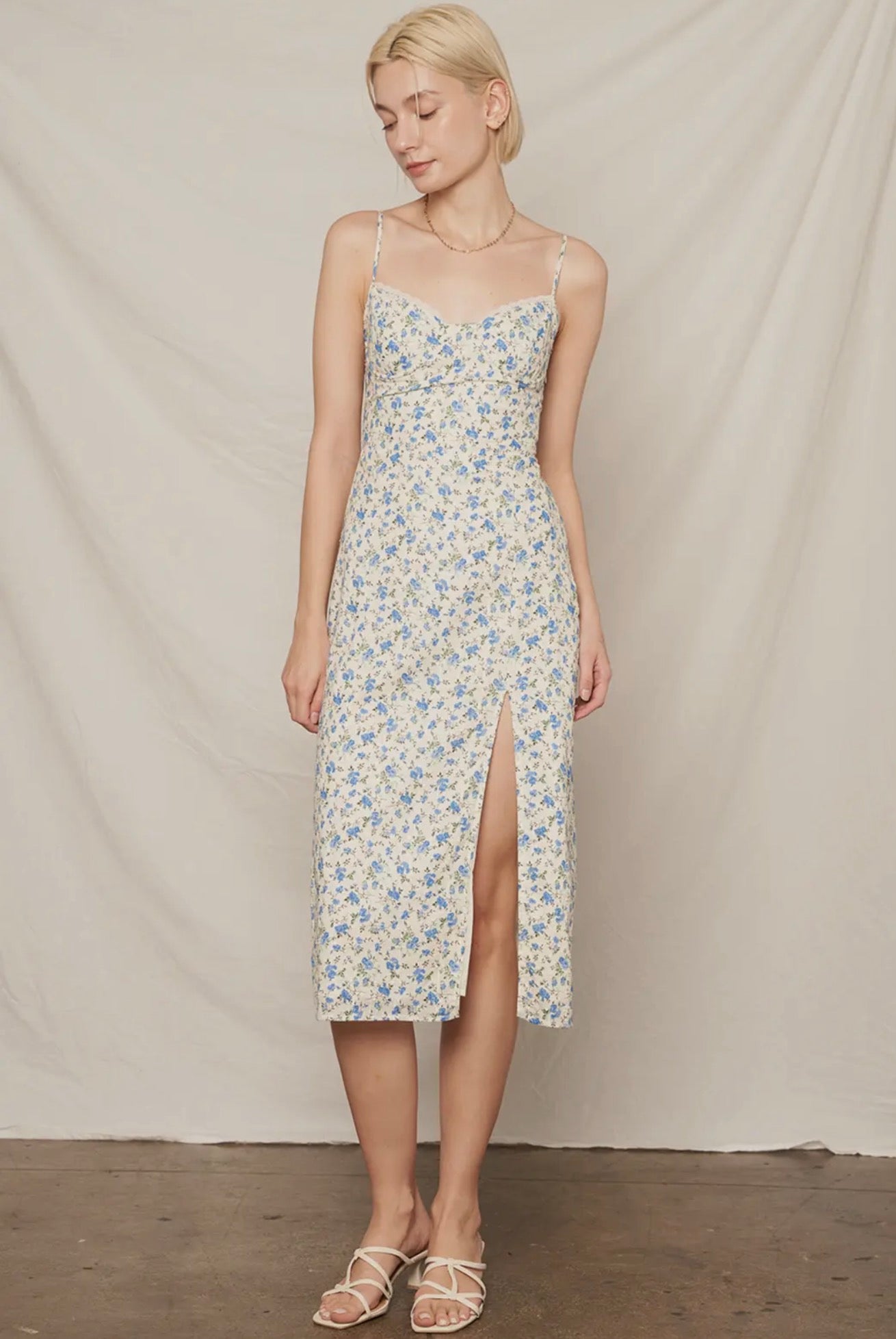 Bianca Blue Bustier Dress