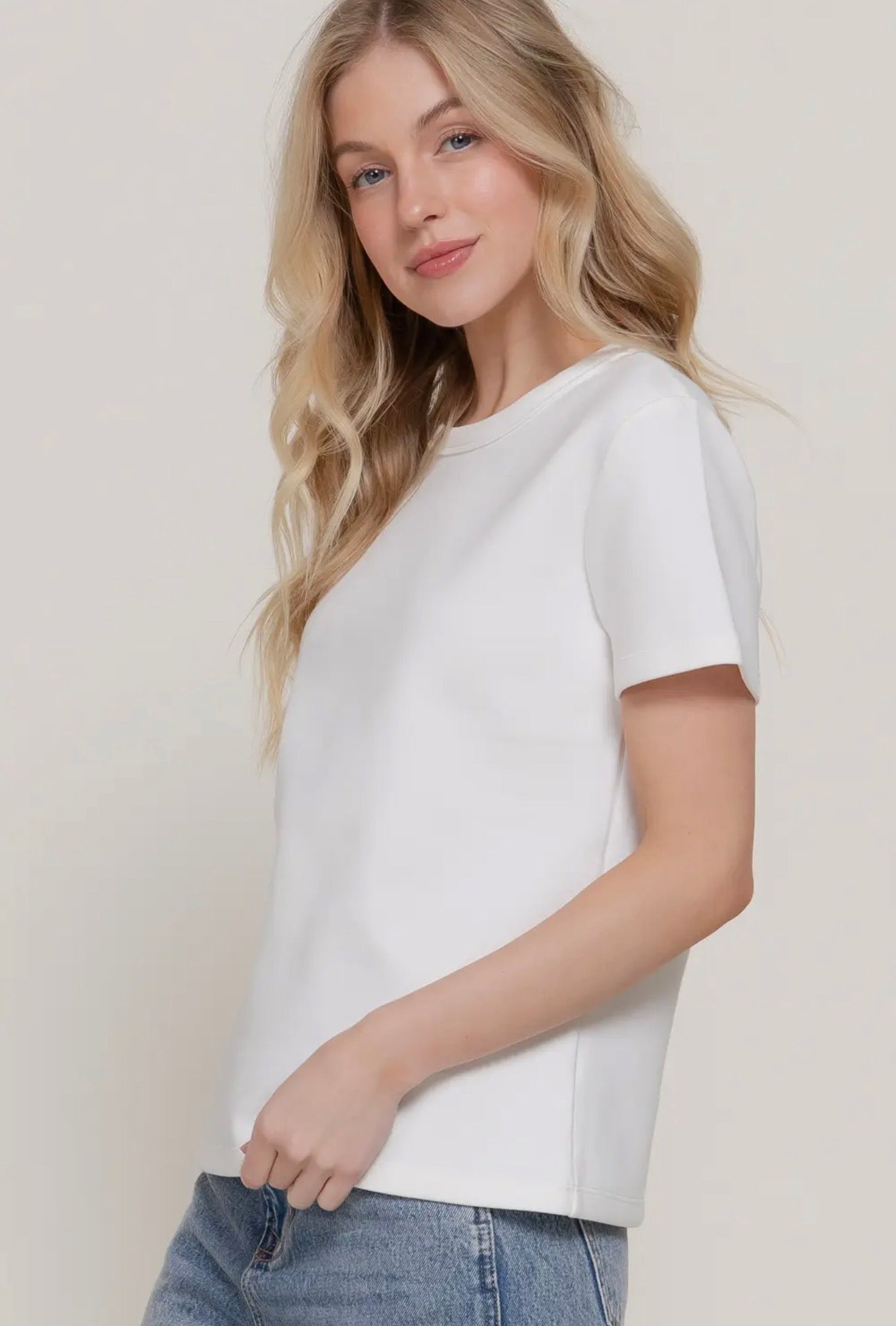Arya White Jersey Top