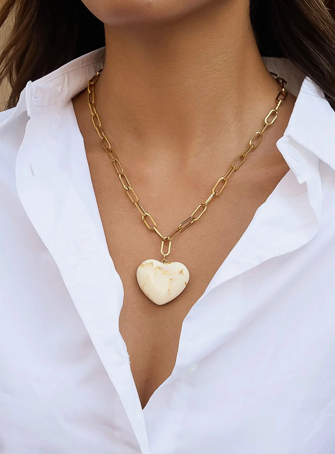 Rouelle Heart Chain Necklace