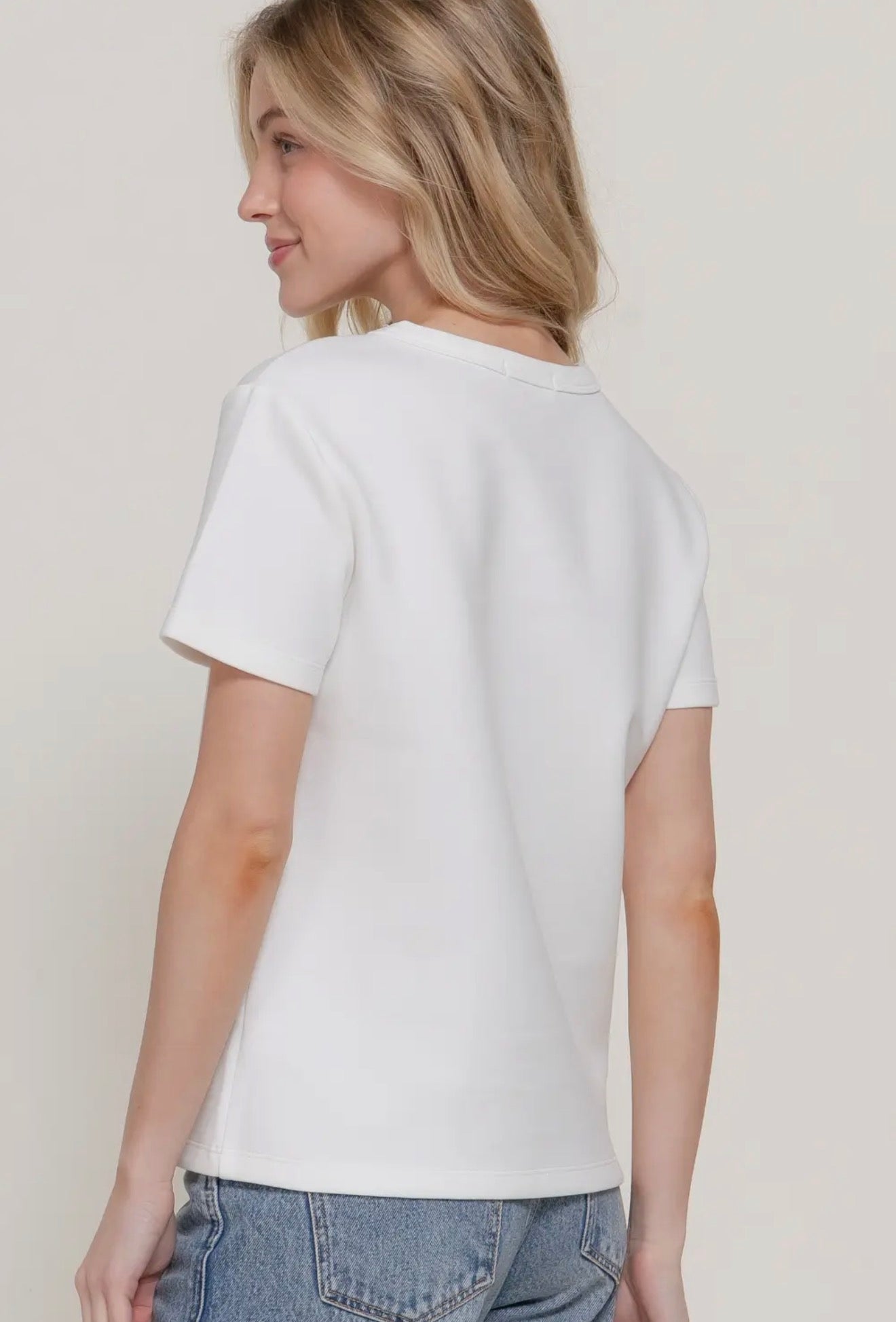 Arya White Jersey Top