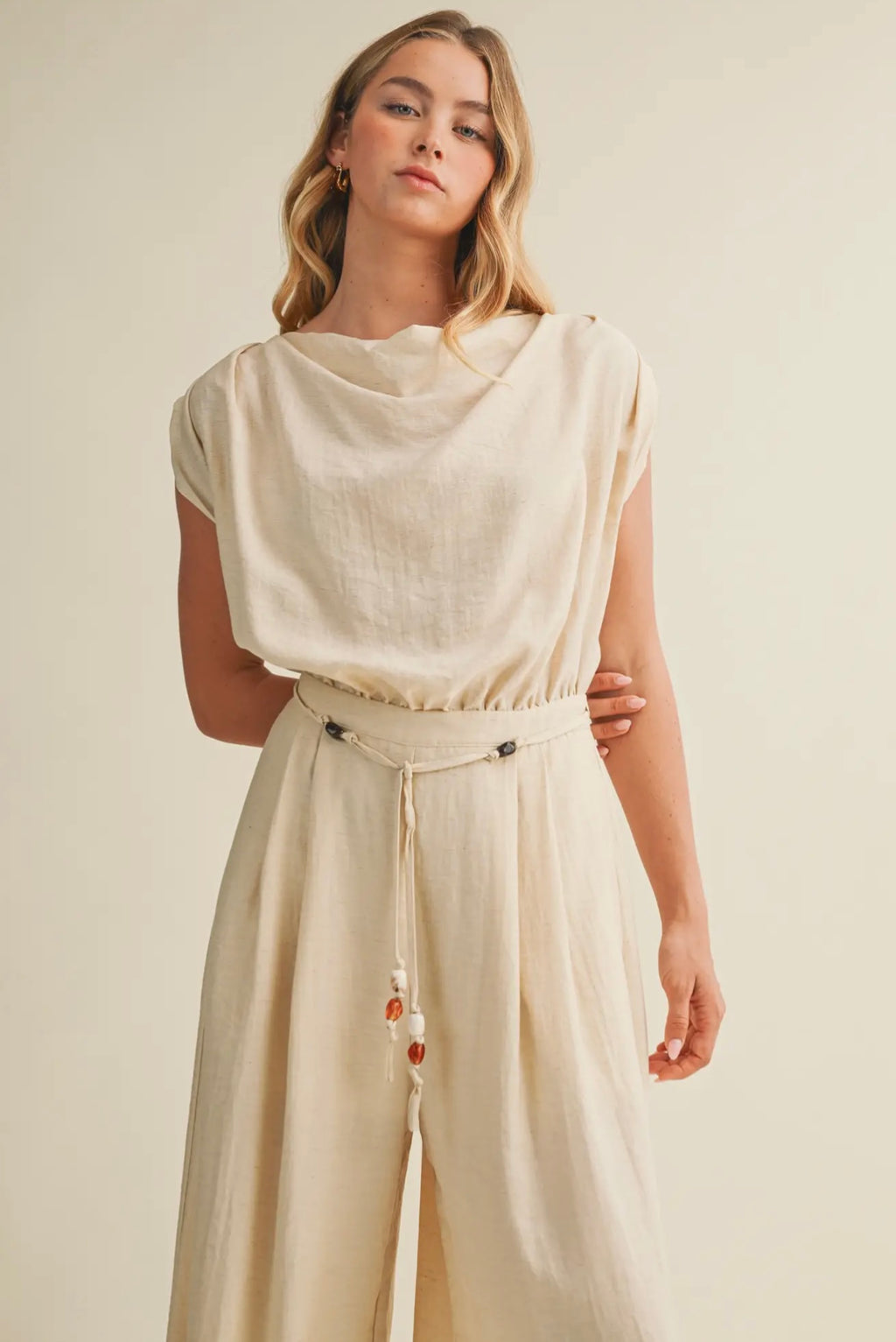 Jane Relaxed Slub Jumpsuit