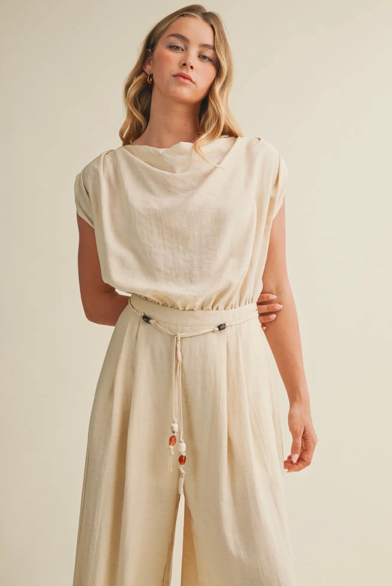Jane Relaxed Slub Jumpsuit