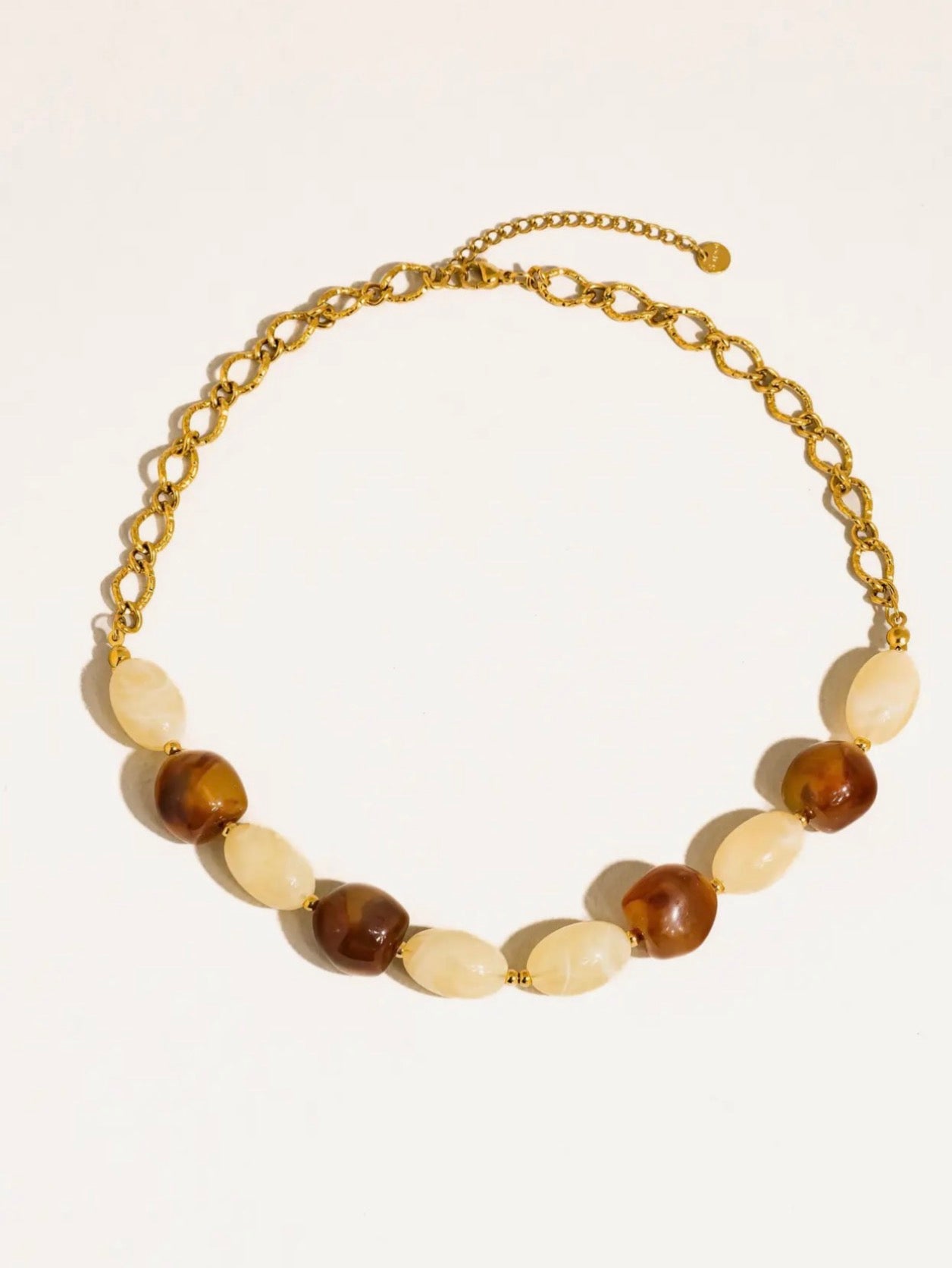 Palm Beaded Chain Necklace