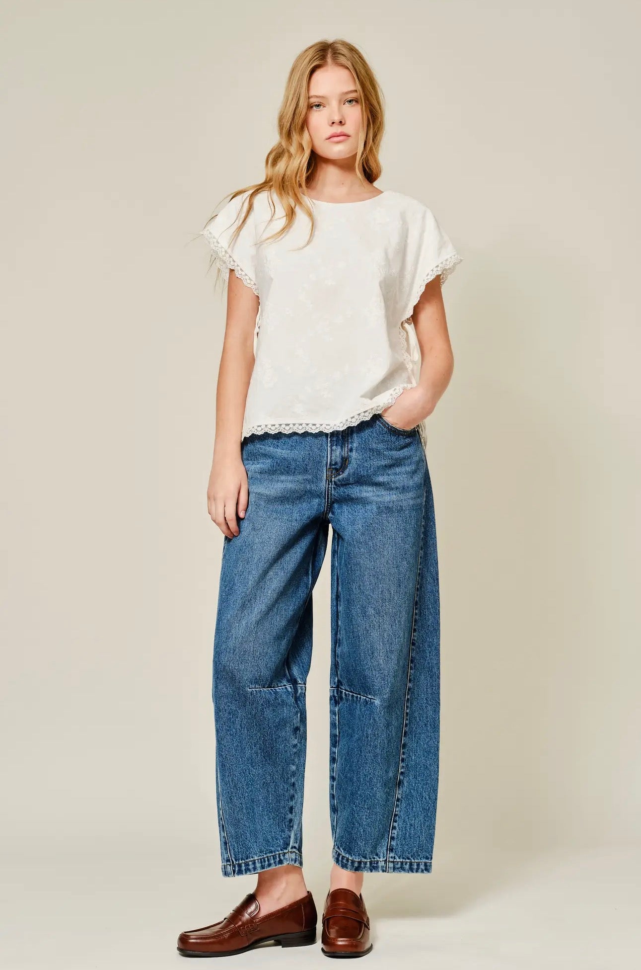 Aimee Barrel Jeans