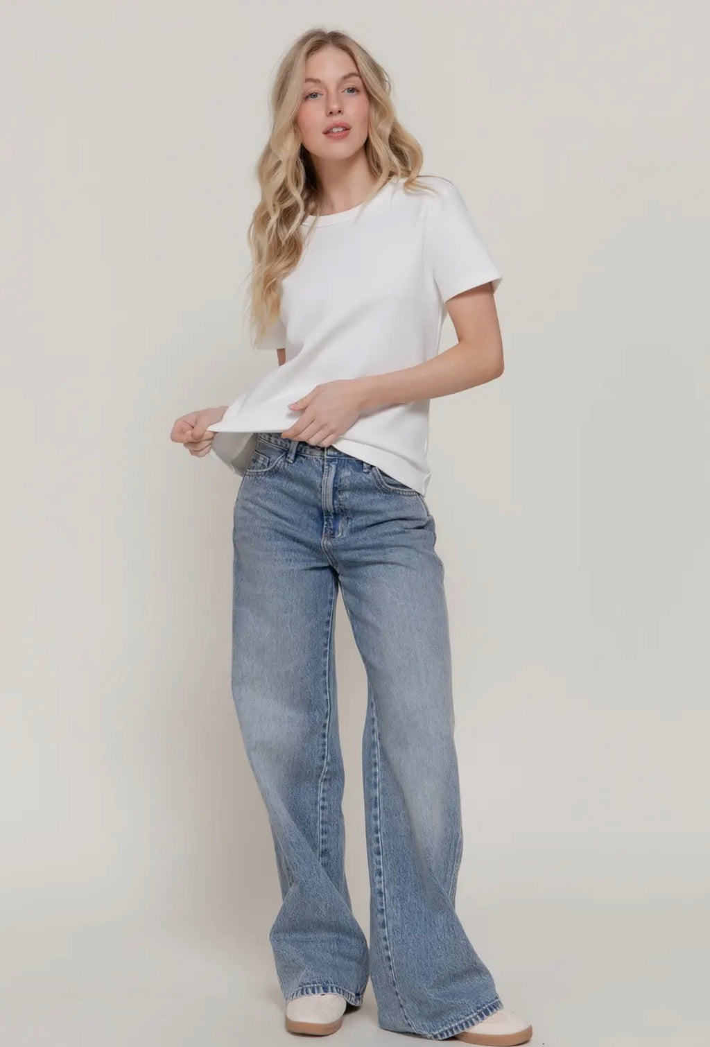 Arya White Jersey Top