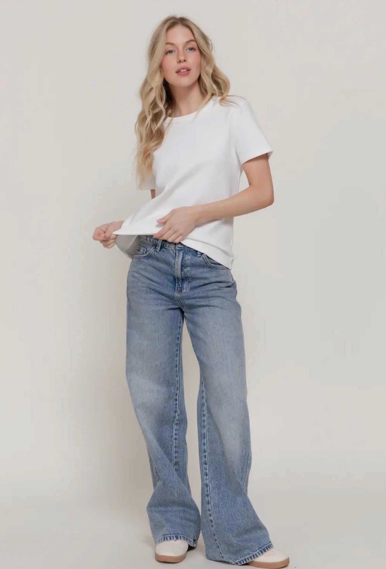 Arya White Jersey Top