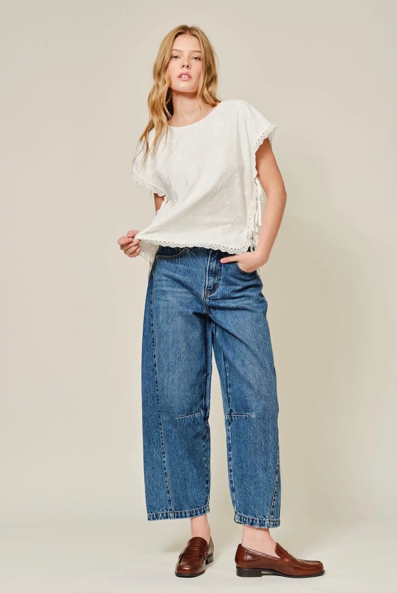 Aimee Barrel Jeans