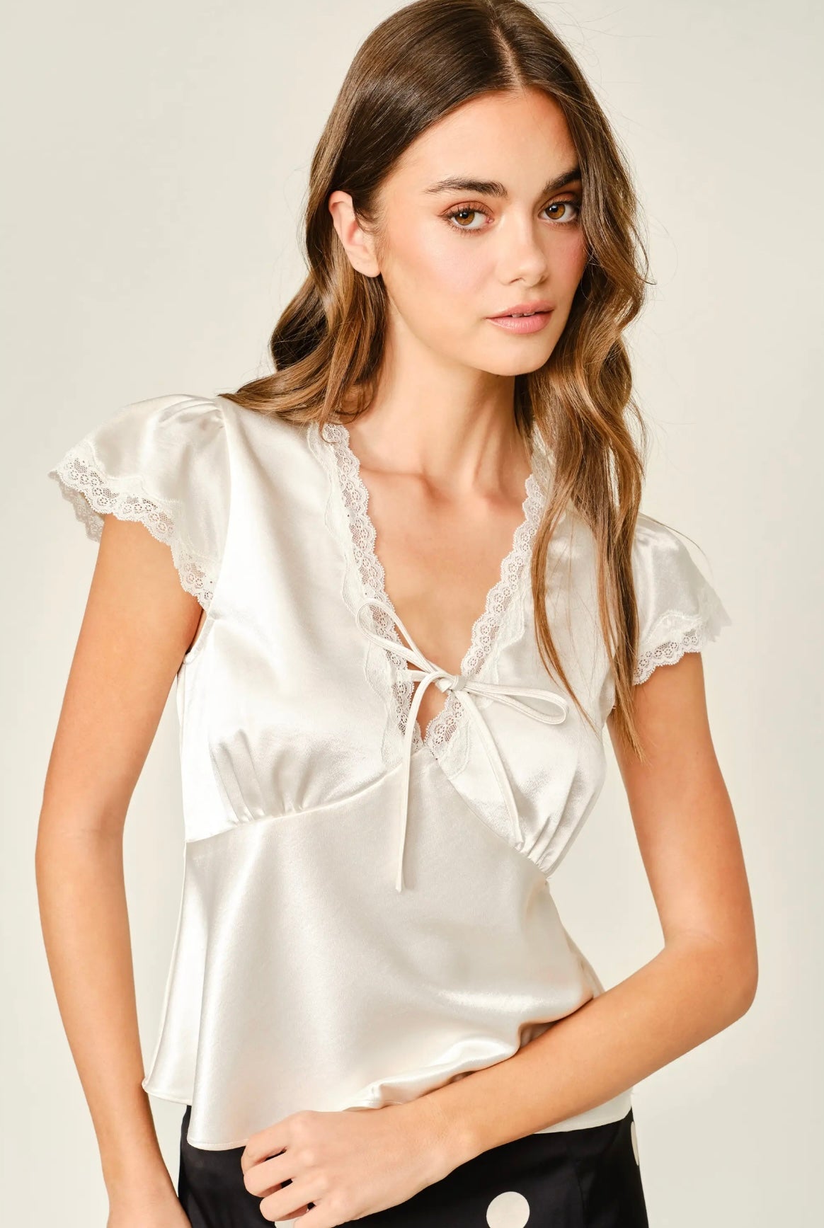 Bub Satin Lace Top