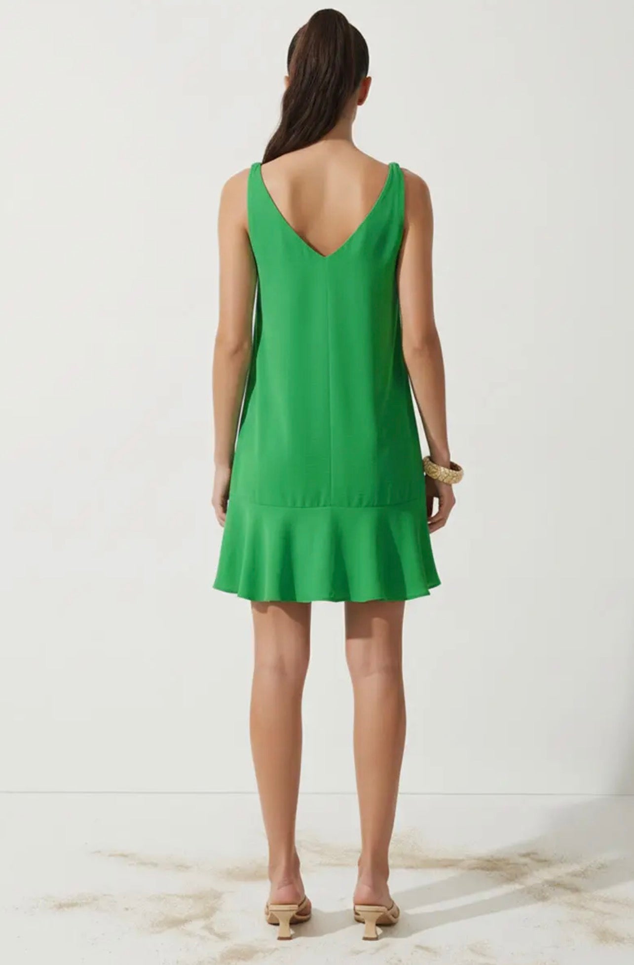 Alfie Sleeveless Flutter Dress